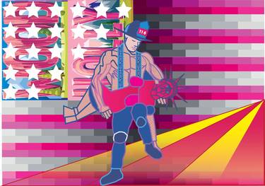 Original Abstract Pop Culture/Celebrity Digital by Vinci Art