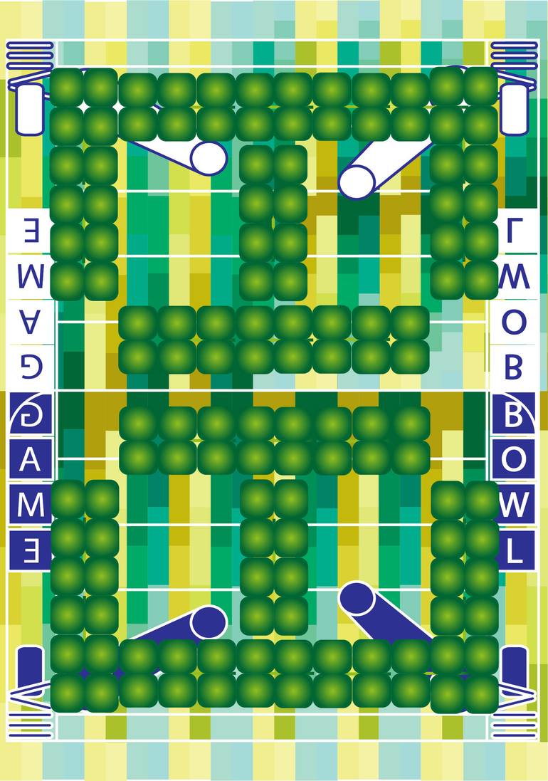 Original Sports Digital by Vinci Art | Abstract Art on Paper | Super Bowl Green Bush Bay Area Edition 2026