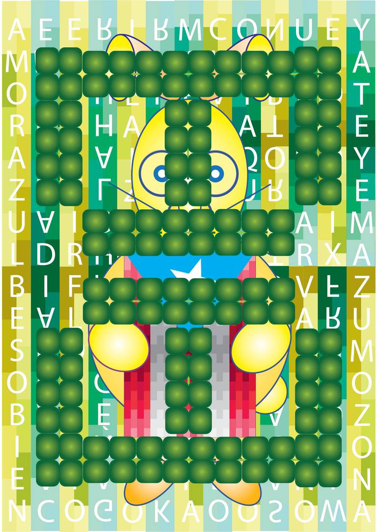 Original Music Digital by Vinci Art | Abstract Art on Paper | Super Bowl - Hidden Bush Bunny ft Puerto Rico - Bay Area Ed 2026