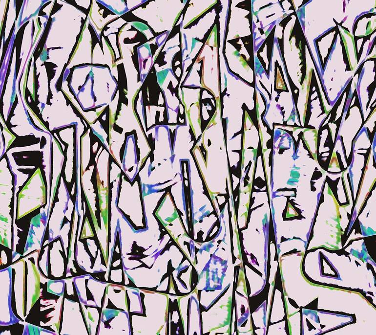 Original Abstract Geometric Digital by Ageliki Baka