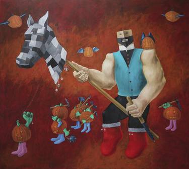 Original Contemporary Humor Paintings by Theo Overgaauw