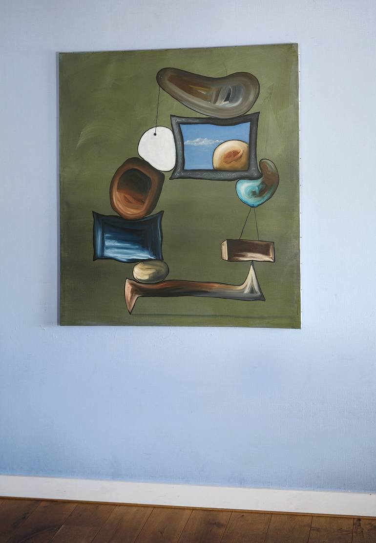 Original Abstract Painting by Theo Overgaauw