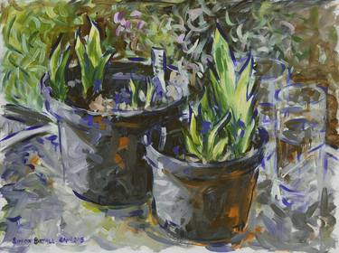 Print of Figurative Garden Paintings by Simon Birtall