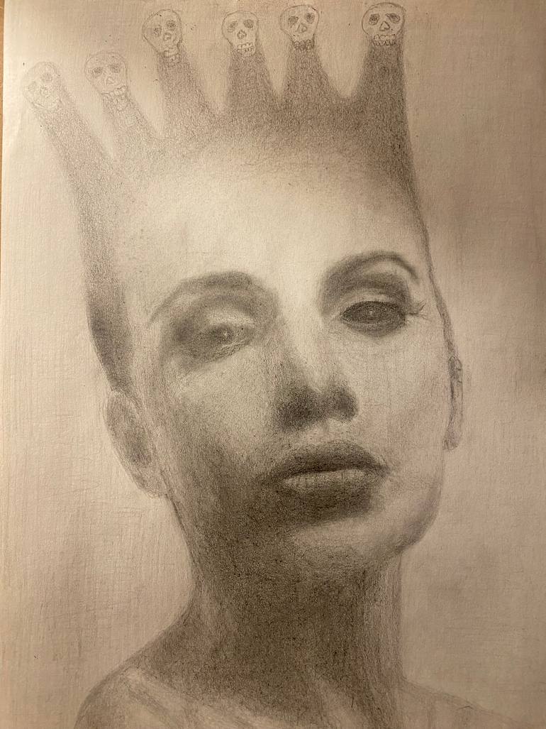 Original Portraiture Women Drawing by Paulo Rojas