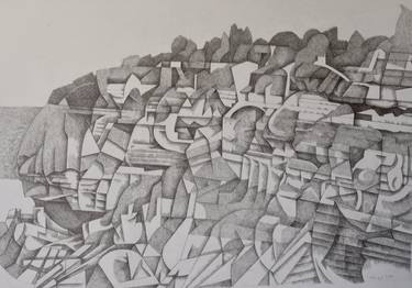 Original Abstract Landscape Drawings by Ian Macintosh