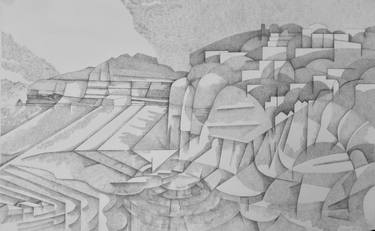 Original Abstract Landscape Drawings by Ian Macintosh