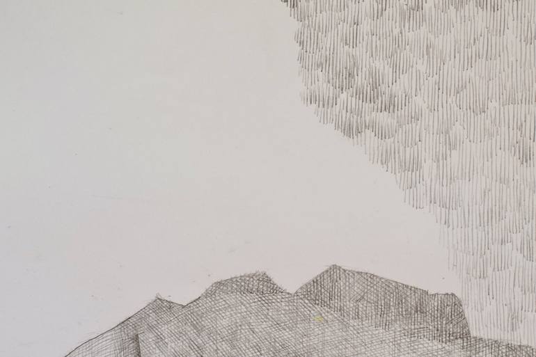 Original Abstract Landscape Drawing by Ian Macintosh