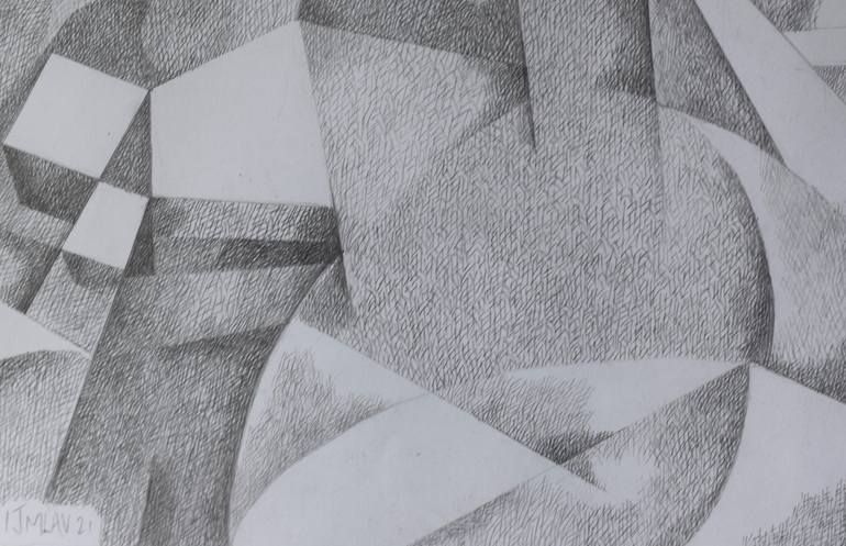 Original Abstract Landscape Drawing by Ian Macintosh