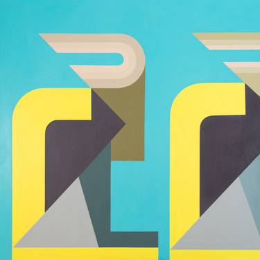 Original Minimalism Geometric Paintings by Mic Linder