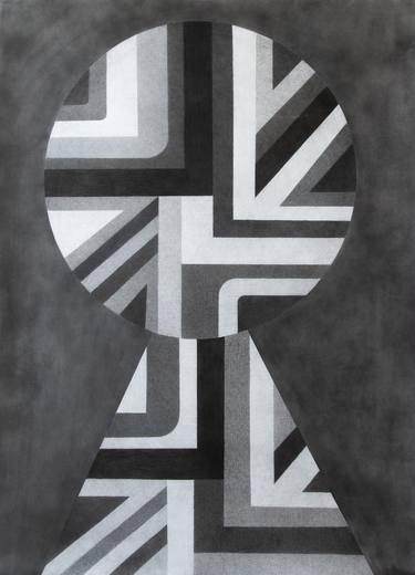 Original Cubism Abstract Drawings by Mic Linder