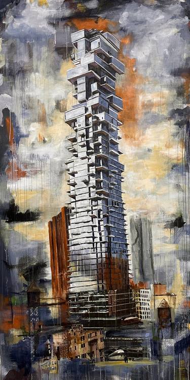 Original Abstract Architecture Paintings by Zannah Noe