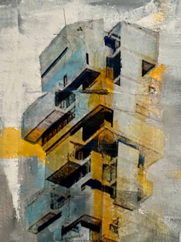 Original Abstract Architecture Painting by Zannah Noe