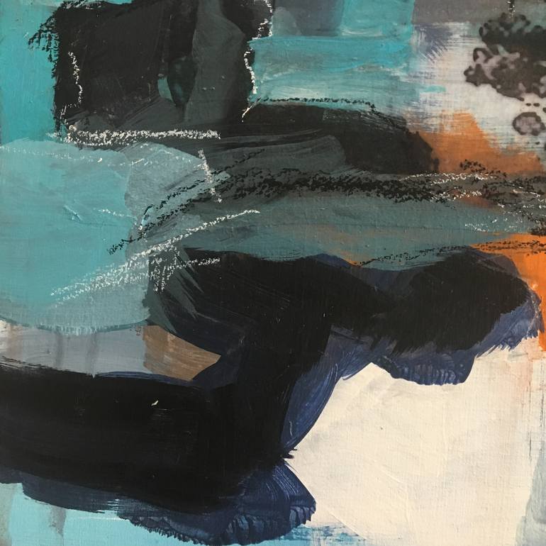 Original Abstract Expressionism Architecture Painting by Zannah Noe