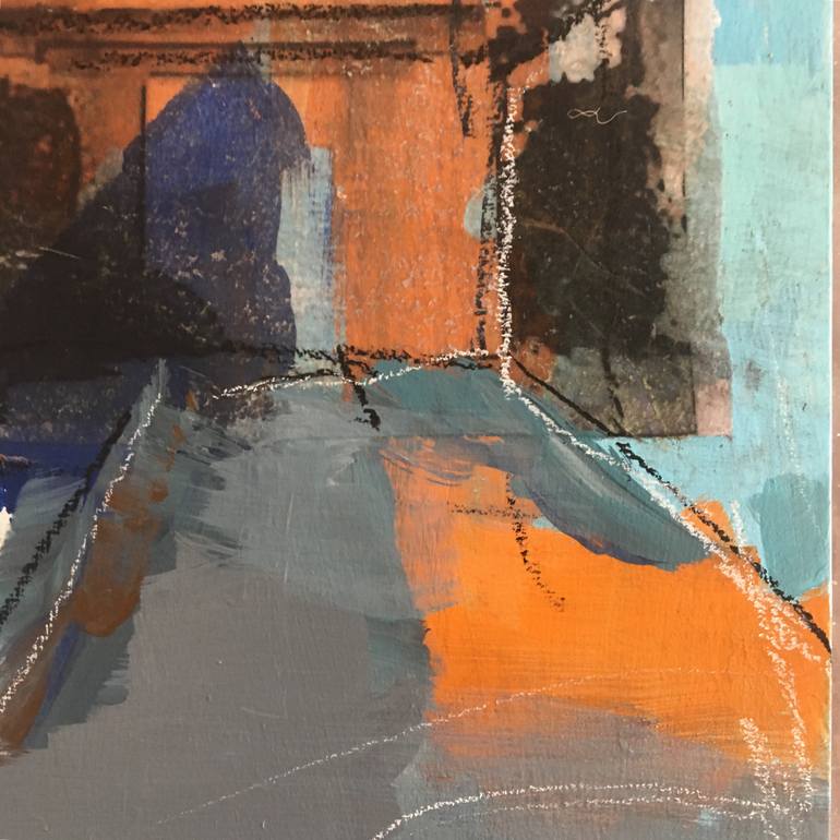 Original Abstract Expressionism Architecture Painting by Zannah Noe