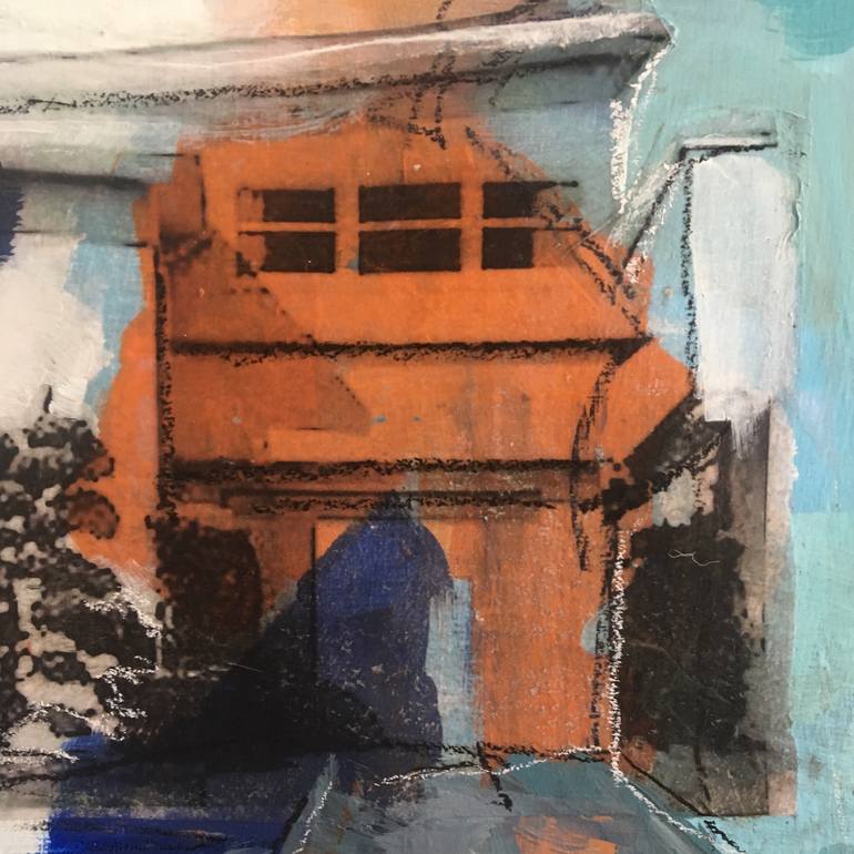 Original Abstract Expressionism Architecture Painting by Zannah Noe