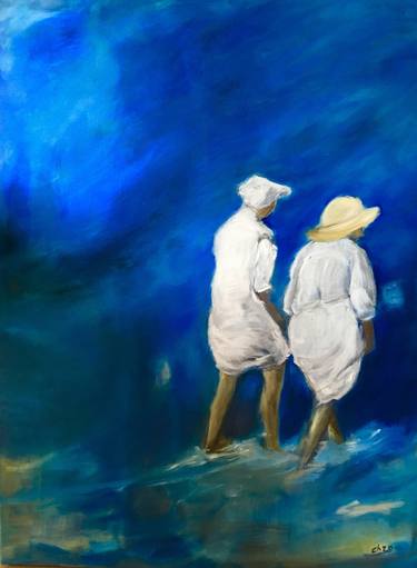 Original Figurative Beach Paintings by Chiara Briganti