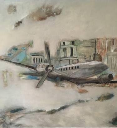 Original Conceptual Airplane Paintings by Chiara Briganti