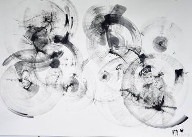 Original Abstract Expressionism Abstract Drawings by Michael Lentz