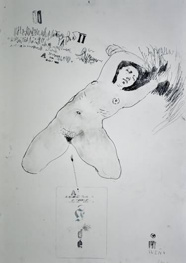 Original Figurative Erotic Drawings by Michael Lentz