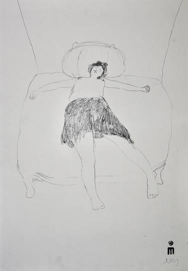 Original Figurative Erotic Drawings by Michael Lentz