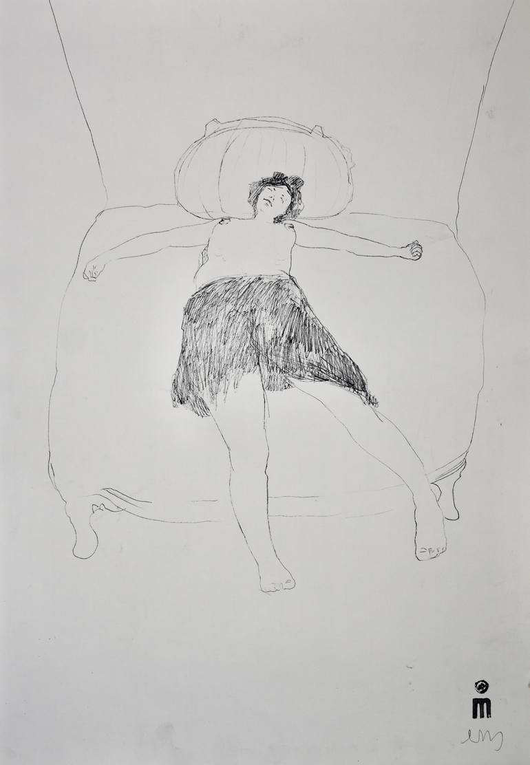 Print of Black & White Erotic Drawings by Michael Lentz