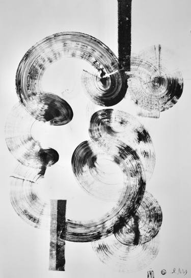 Original Abstract Expressionism Abstract Drawings by Michael Lentz