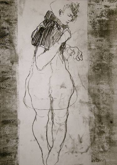 Print of Expressionism Nude Printmaking by Michael Lentz