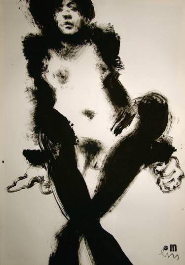 Print of Expressionism Nude Drawings by Michael Lentz