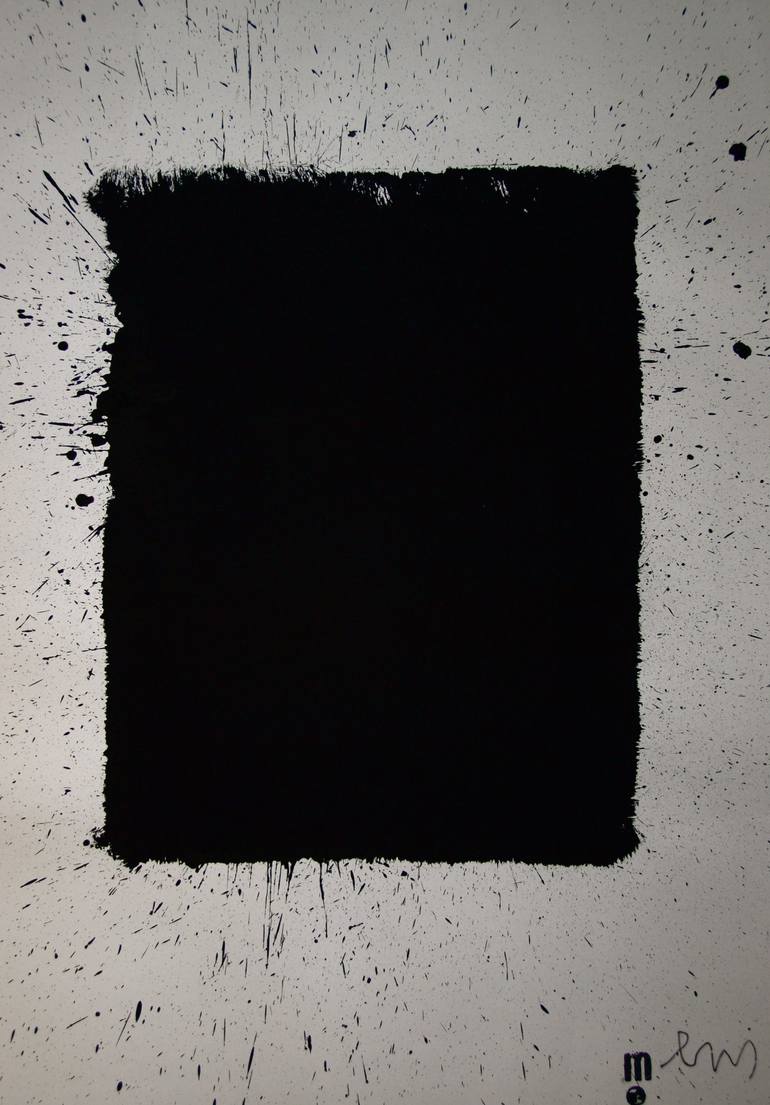 Sgraffito 173 (Malevich est un trou du cul carré), 100 x 70 cm Drawing by  Michael Lentz | Saatchi Art