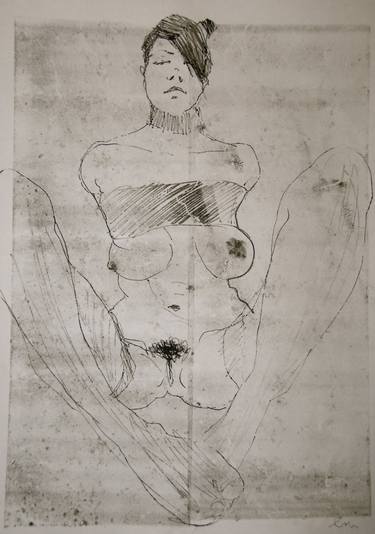 Print of Nude Printmaking by Michael Lentz