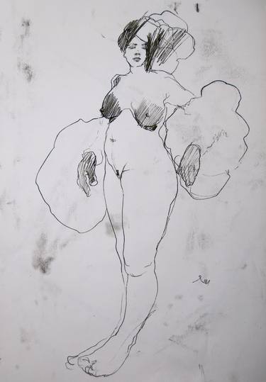 Print of Nude Drawings by Michael Lentz