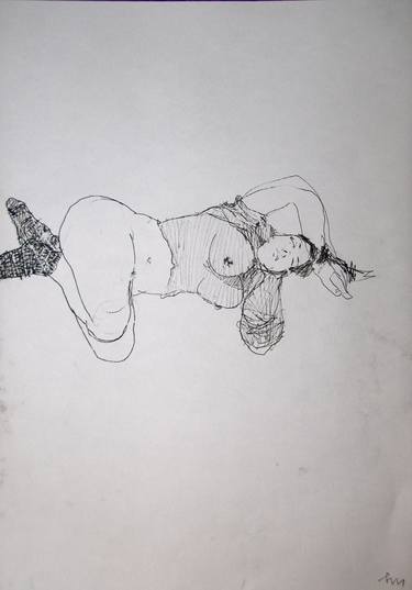 Original Expressionism Nude Printmaking by Michael Lentz