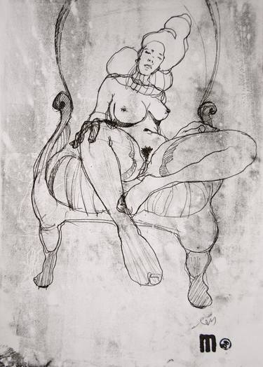 Print of Expressionism Nude Drawings by Michael Lentz