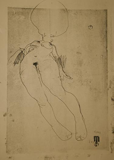Print of Expressionism Nude Drawings by Michael Lentz