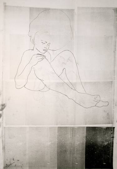 Original Figurative Nude Drawings by Michael Lentz