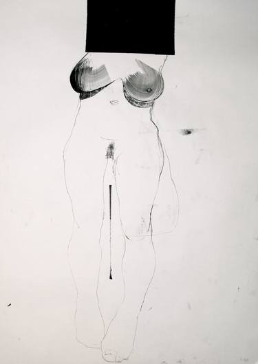Original Figurative Nude Drawings by Michael Lentz