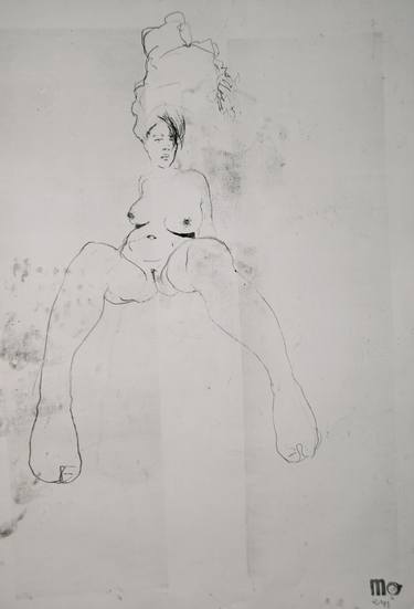 Original Figurative Nude Drawings by Michael Lentz