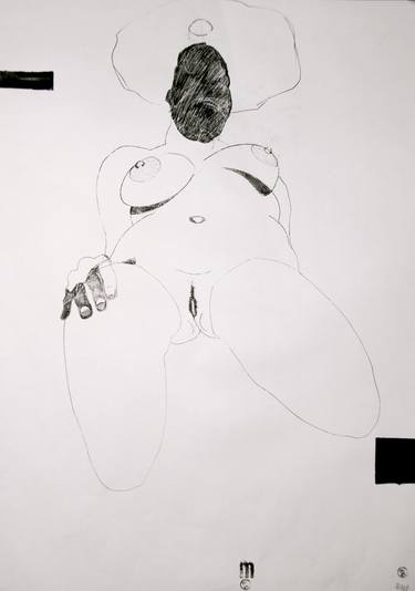 Original Figurative Nude Drawings by Michael Lentz