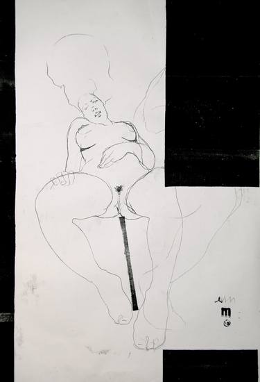 Original Figurative Nude Drawings by Michael Lentz