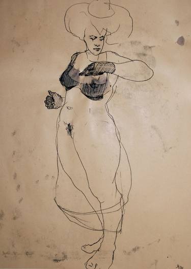 Original Figurative Love Drawings by Michael Lentz