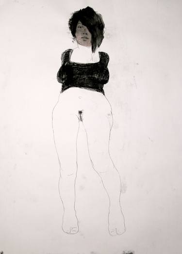 Original Figurative Nude Drawings by Michael Lentz