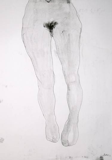 Original Figurative Nude Drawings by Michael Lentz