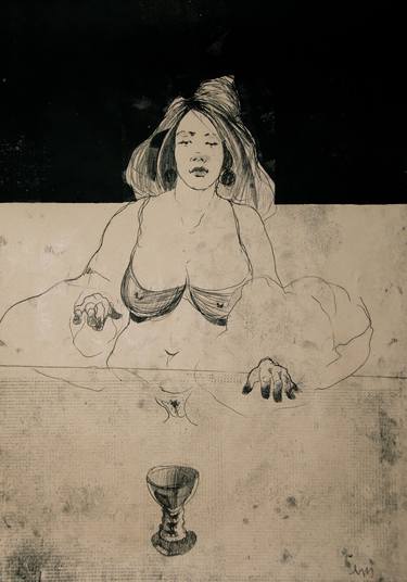 Original Figurative Love Drawings by Michael Lentz