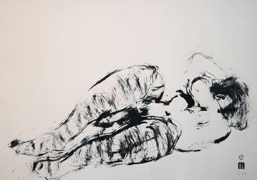 Original Figurative Love Drawings by Michael Lentz