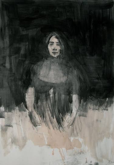 HEAD No. 249, 100x70 cm, from the series "dark women" thumb
