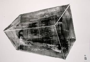 SGRAFFITO No. 418, 100x70 cm,  "BLACK CUBE" thumb
