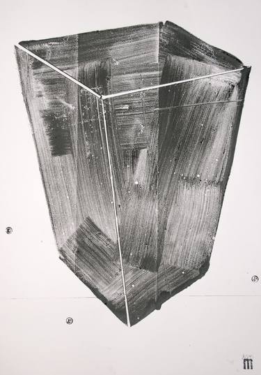 SGRAFFITO No. 419, 100x70 cm,  "BLACK CUBE" thumb