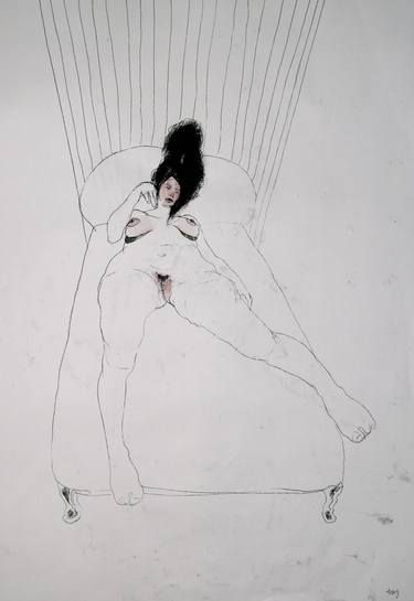 Original Figurative Love Drawings by Michael Lentz