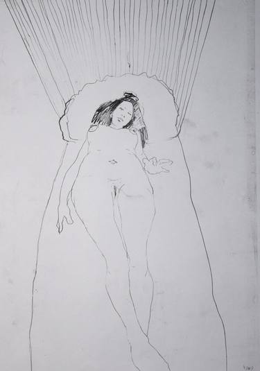 Original Figurative Love Drawings by Michael Lentz