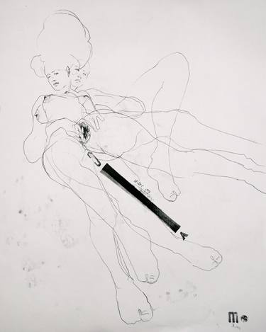 Original Figurative Body Drawings by Michael Lentz